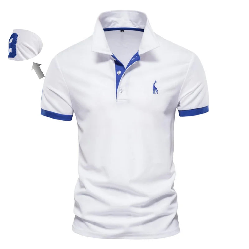 AIOPESON Embroidery 35% Cotton Polo Shirts for Men Casual Solid Color Slim Fit Mens Polos New Summer Fashion Brand Men Clothing - 3KDyn